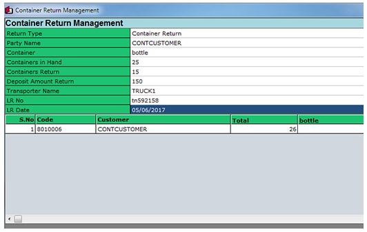 distribution erp software with container management